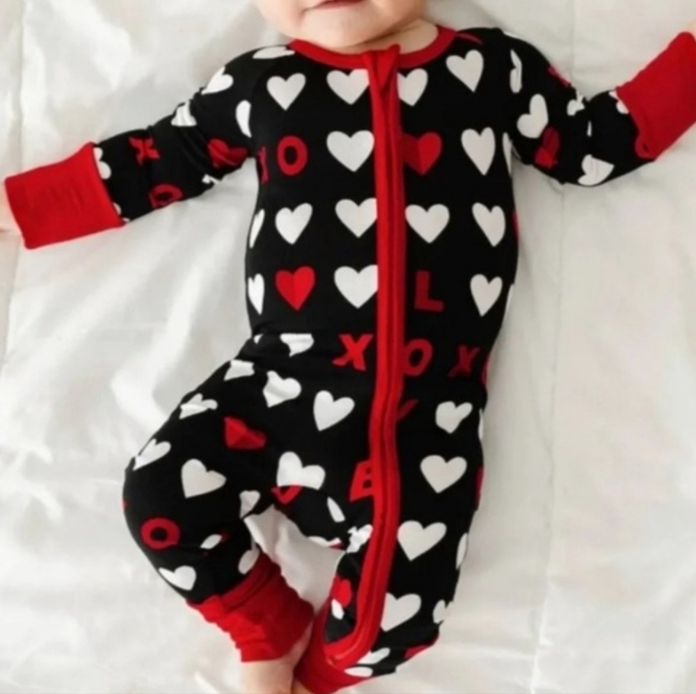 Little Sleepies Valentine Zippy 6-12 Months